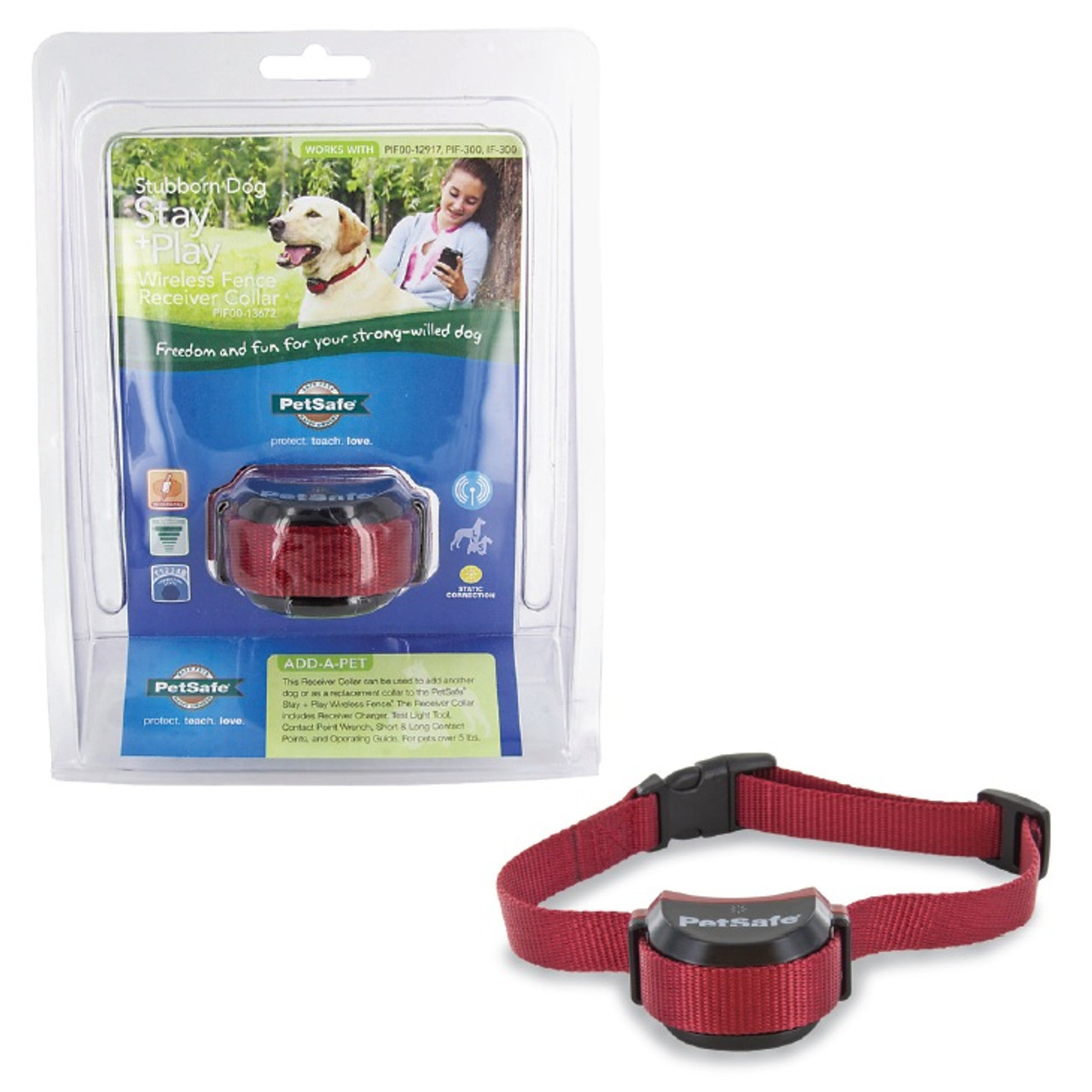 PetSafe Stubborn Dog Stay & Play Wireless Fence Receiver Collar -  PIF00-13672