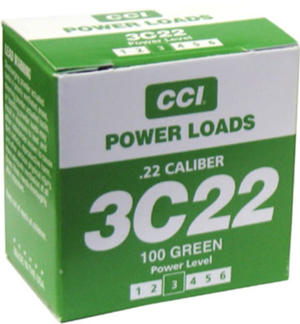 DT Systems .22 Caliber 3C22 Blank Power Loads 100 Green 4060 Yards 88116