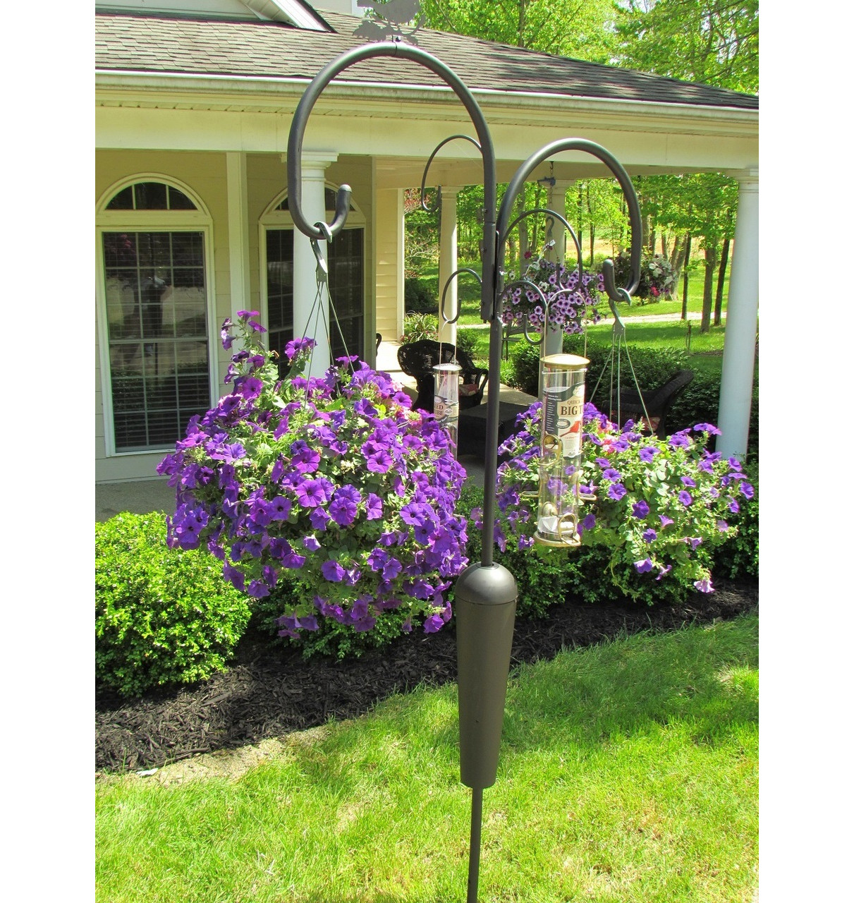 SQUIRREL STOPPER DELUX BIRD FEEDER POLE AND BAFFLE