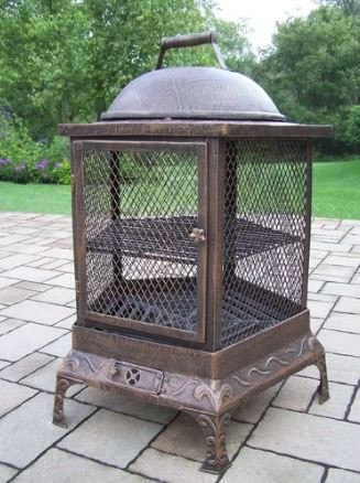 outdoor chiminea fire pits on Oakland Living Cast Iron Wood Burning Pagoda Oaa1442
