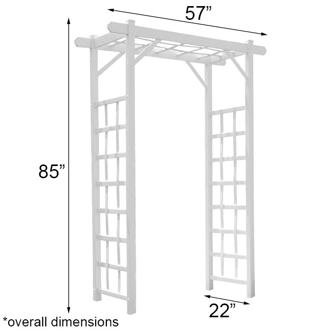 DuraTrel Elmwood Arbor, White, 85"H 11199