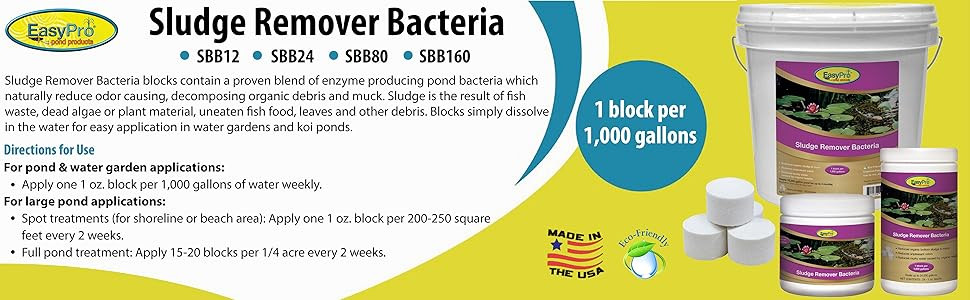 Sludge Block Sludge Remover Bacteria Block, 10 lb. Pail, 1 oz. Blocks - Approx. 160 ...