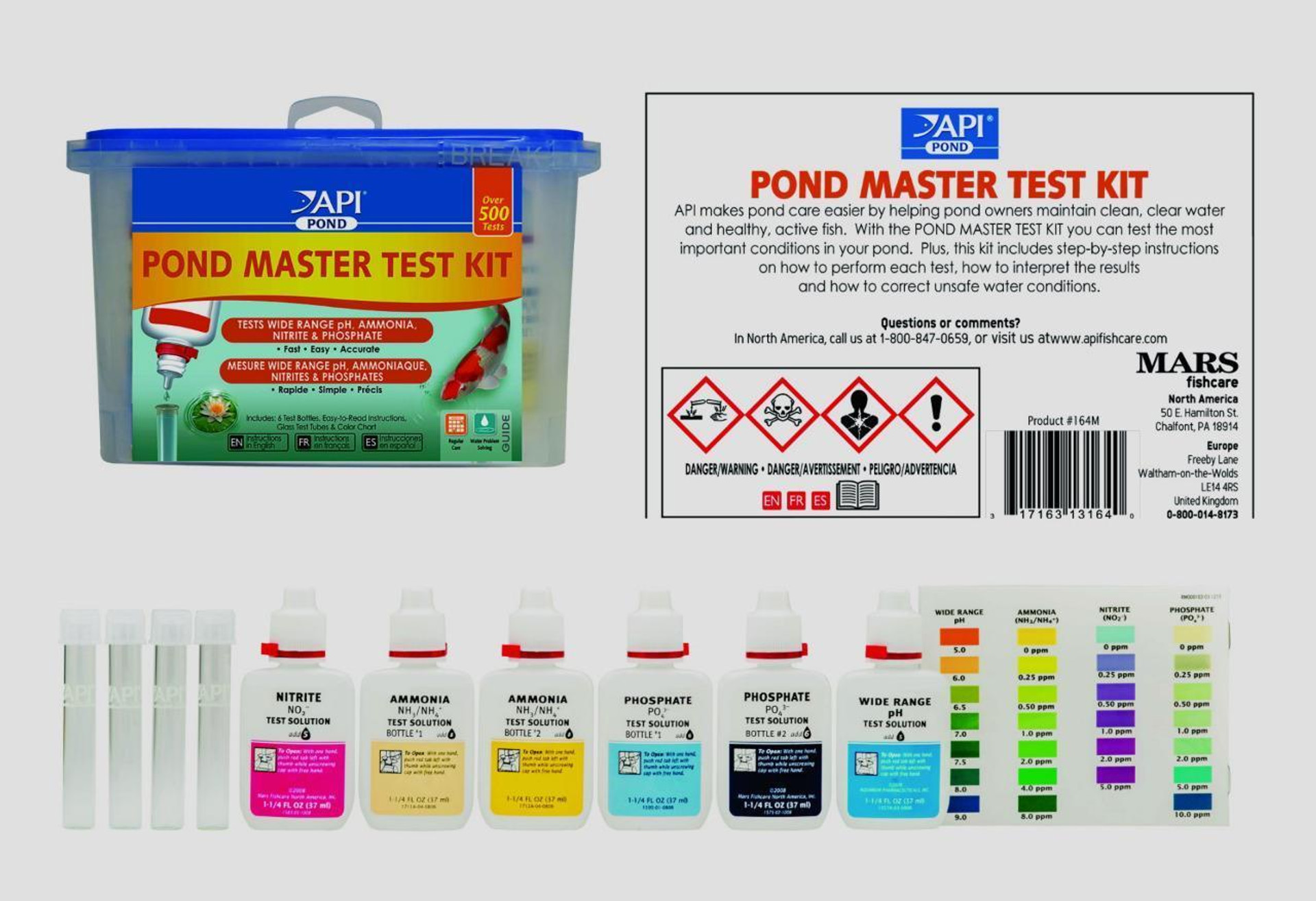 PondCare Master Liquid Test Kit, Koi Pond Test Kit, Water Test Kit