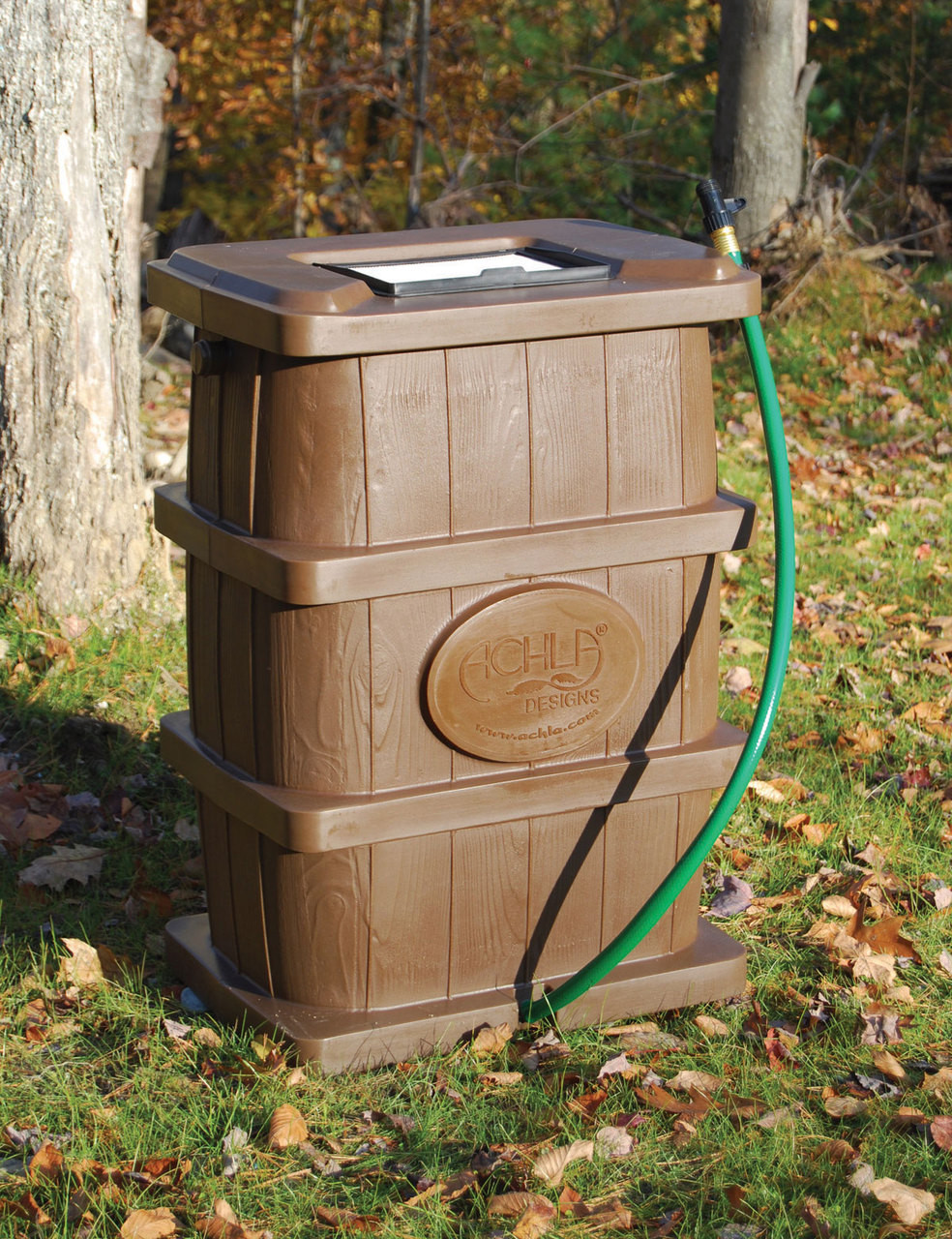 Achla 50GAL Rain Catcher Wood Grain Barrel