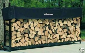 Woodhaven Log Firewood Rack & Cover 8"x4"x14"  96 WRC