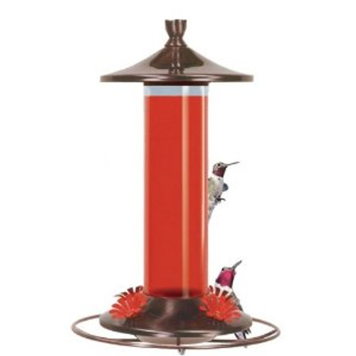 Brushed Metal Hummingbird Feeder