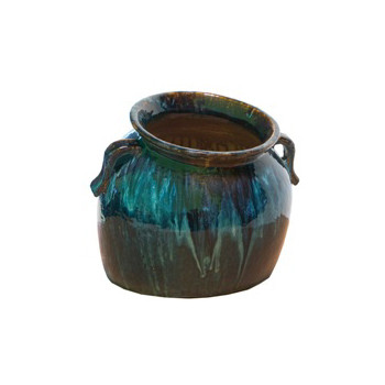 Ceramic Slanting Jar - Blue