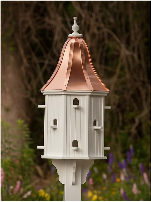 Fancy Home Products Decorative Dovecote Birdhouse With Bright Copper Bell Roof 16" BH-16-12-BC