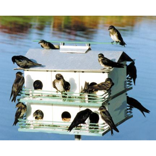NATURE HOUSE TRIO CASTLE PURPLE MARTIN BIRD HOUSE 12 ROOM COMPLETE SAFETY SYSTEM (MSS12) (view)
