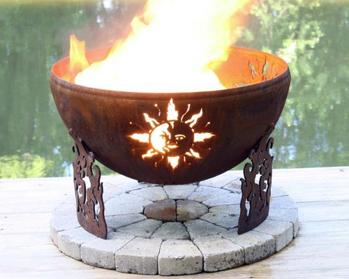 The Fire Pit Gallery "Solar Flare" Custom Fire Pit 37"