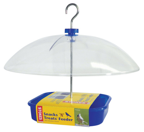 Hiatt Manufacturing Snacks N Treat Covered Feeder Blue