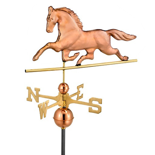 Good Directions Patchen Horse Weathervane - Polished Copper 623P