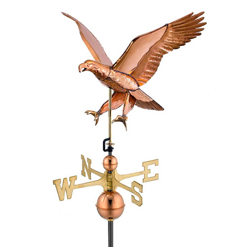 Good Directions Attack Eagle -Weathervane - Polished Copper 659P