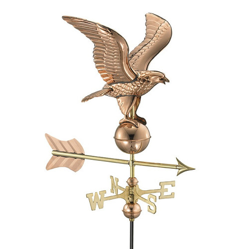 Good Directions Eagle Garden Weathervane - Polished Copper w/Garden Pole
 8815PG