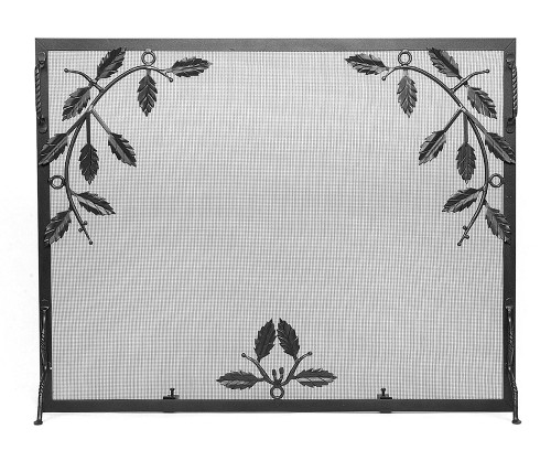 Achla Minuteman Weston Fireplace Fire Screen with Leaf Motif  G-3830