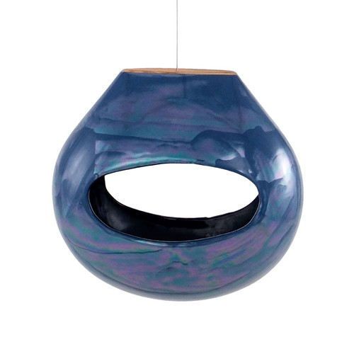 Achla Calabash Bird Feeder Blue   BF-22BL