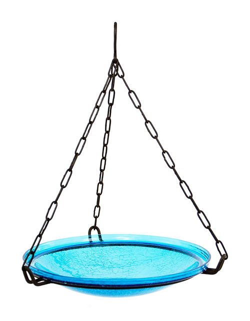 Achla Hanging Teal Crackle Bowl  CGB-H-14T