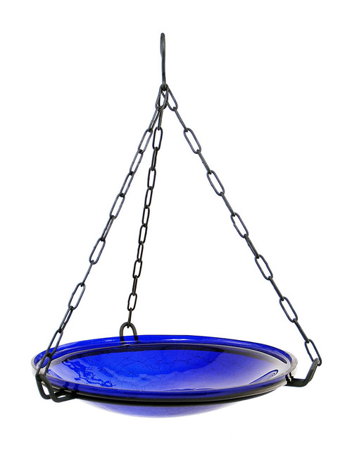 Achla Hanging Cobalt Blue Crackle Bowl  CGB-H-14CB