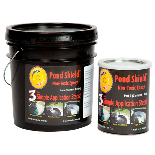 Pond Armor Pond Sheild Non-Toxic Epoxy Pond Liner & Sealer 3 Gallons Black, Competition Blue, Clear, Green, Gray, Tan and White Colors Free Shipping