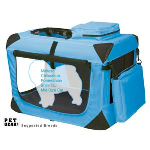 Pet Gear Generation II Sift Crate with Pad and Treat Bag Ocean Blue PG5521OB