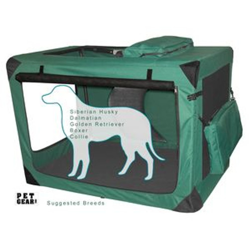 Pet Gear Generation II Sift Crate with Pad and Treat Bag Moss Green PG5542MG