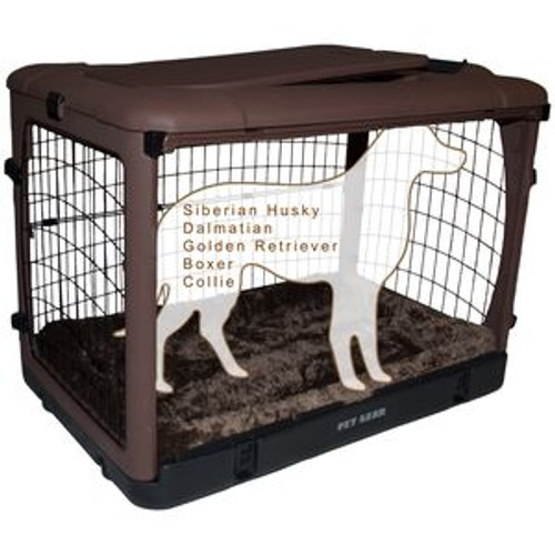 Pet Gear "The Other Door" Steel Crates, Bolster Pad and Carry Bag CHOCOLATE PG5942BCH