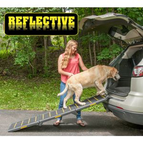 Pet Gear Reflective Pet Ramp Extra Wide BLACK PG9300RF 