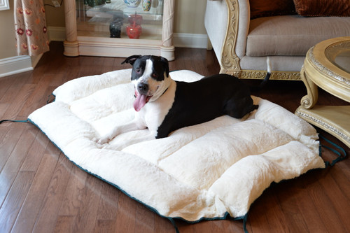 Armarkat Extra Large Dog or Cat Bed & Mat Laurel Green & Ivory D04HML/MB-X