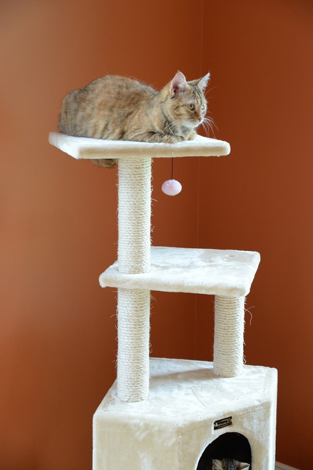 Armarkat Medium 46"-69" Classic Cat Tree BEIGE A4801