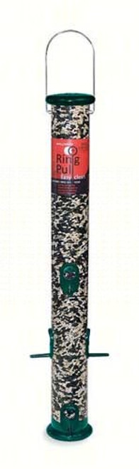 Droll Yankees Ring Pull 23 in Hygienic Bird Feeder Forest Green DYRPS23G