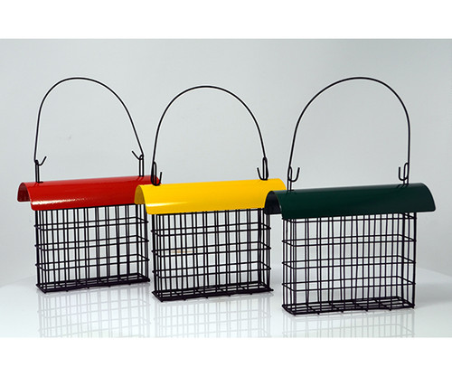 Songbird Essentials Deluxe Suet Cage with Color Metal Roof (must order in 3s)