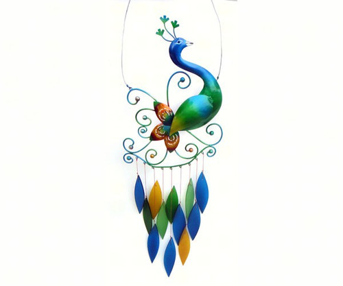 Gift Essentials Peacock Wind Chime GEBLUEG459