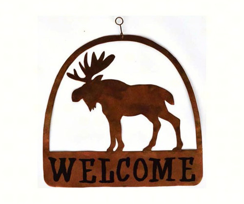 Gift Essentials Moose Round Welcome Sign GEBLUEG527