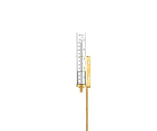 Weems & Plath - Conant Grande View Rain Gauge Spiral Living Finish Brass CCBVRG6LFB