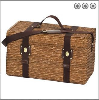 Oak and Olive Woodstock Fern Lining 2 Person Picnic Basket