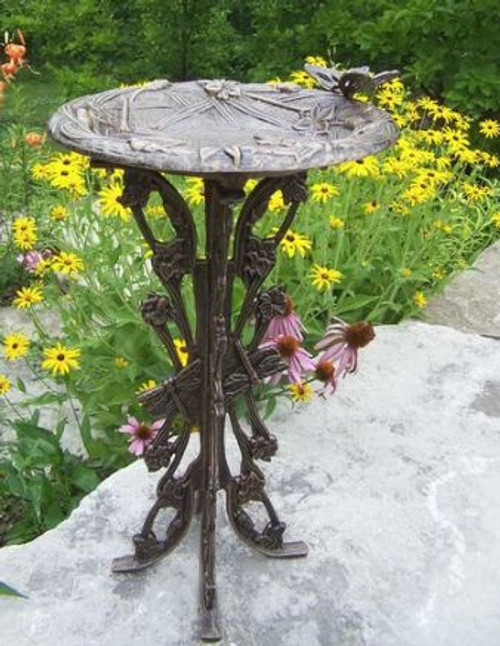 Oakland Living Feathers Butterfly Dragonfly Birdbath OAA1255