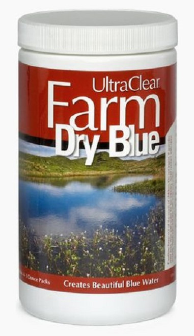 UltraClear Farm Dry Blue- Organic Pond Dye 3 x 4oz Water Soluble Packets 