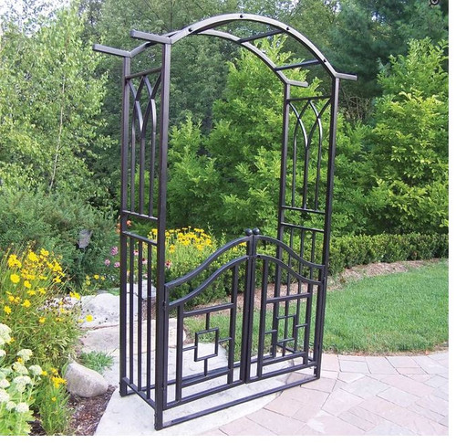 Oakland Living Outdoor Royal Steel Arbor with Gate 