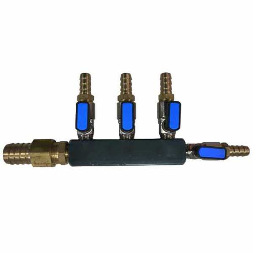 MATALA/HAKKO:  4-VALVE HD AIR MANIFOLD WITH 1/2" BARB SC4-12
