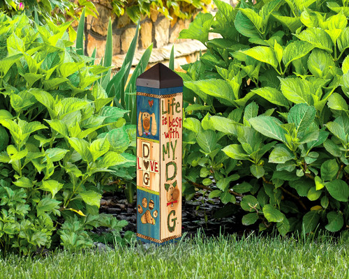     Lessons from My Dog Pole Garden Art   By Studio M PL1115