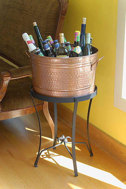 Achla Hammered Copper Round Tub With Stand FB08C50C 