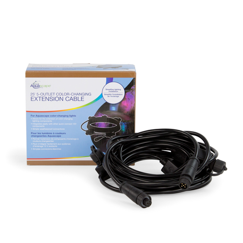 Aquascape 25' 5-Outlet Color-Changing Lighting Extension Cable 84070