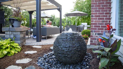 Aquascape Large Stacked Slate Sphere Fountain 78289