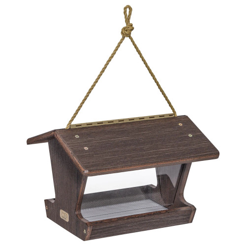 Hopper Bird Feeder Spruce Creek Collection in Brazilian Walnut Recycled Plastic SCHF200-BZW