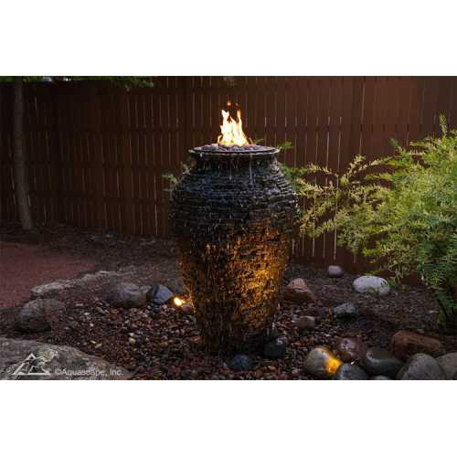 Aquascape Large Fire and Water Stacked Slate URN 58114