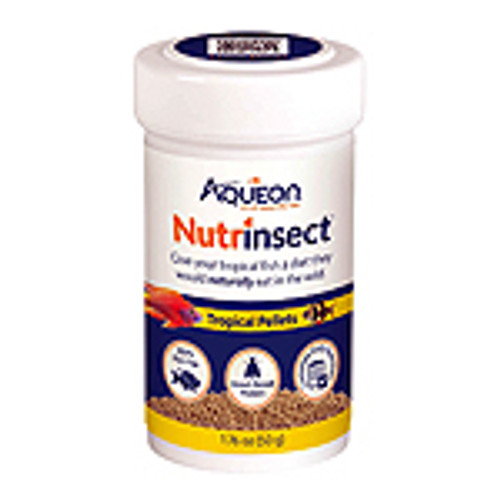 Aqueon Nutrinsect Fish-Free Fish Food Tropical Pellets, 1ea/1.76 oz