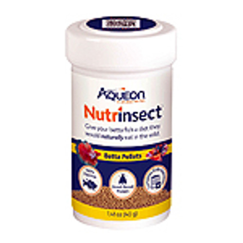 Aqueon Nutrinsect Fish-Free Fish Food Betta Pellets, 1ea/1.41 oz