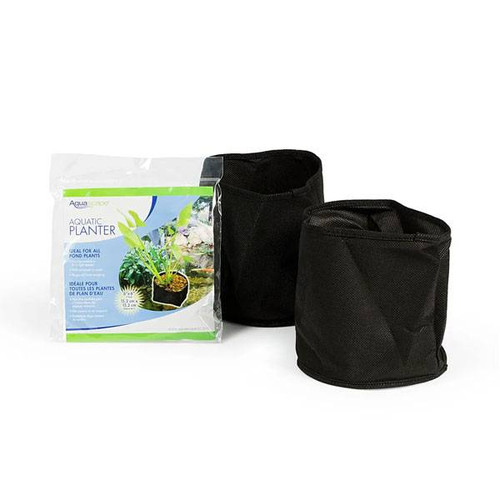 Aquatic Planters are ideal for all pond plants. The fine porous material allows water in, but keeps soil from entering your pond. The flexible material makes it simple to place the plants where plastic pots will not fit. Aquatic Planters easily blend in with the rest of the pond.

Can be molded to fit in tight spaces.
Will not break or crack.
Keeps soil from escaping.

CHOICE OF:

6" Round x 6" Deep (2 Pack): Packaged Weight: 0.1 lb, Packaged Dimensions: 6.5"L x 7"W x 1"H

8" Round x 6" Deep (2 Pack): Packaged Weight: 0.1 lb, Packaged Dimensions: 11.5"L x 8"W x 1"H

12" Round x 8" Deep (2 Pack): Packaged Weight: 0.1 lb, Packaged Dimensions: 12"L x 8"W x 1"H