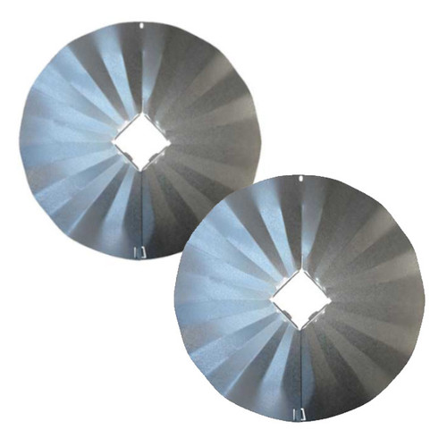 Erva Post Mounted Squirrel Baffle, Galvanized, 23.25" dia. Pack of 2