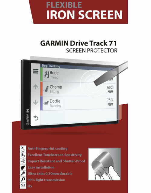 Garmin Drive Track 71 Screen Protector Flexible Iron Screen GVDS Shatter Proof